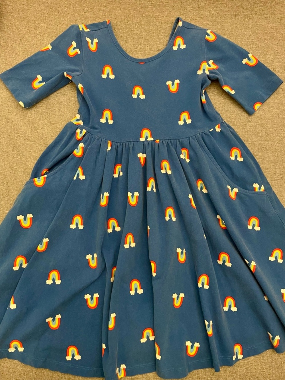 SOLD Hanna Andersson Girls Rainbow Twirl Dress - size 130 (8)